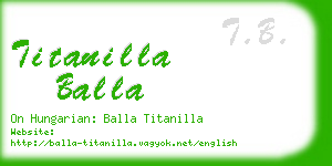 titanilla balla business card